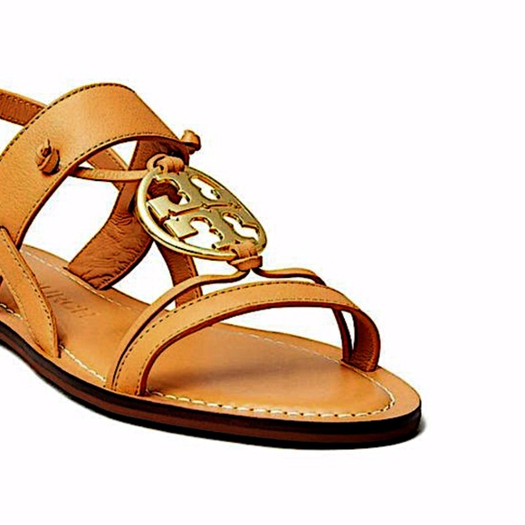 Tory Burch Caramel New Miller Slingback Sandals - Picture 1 of 6